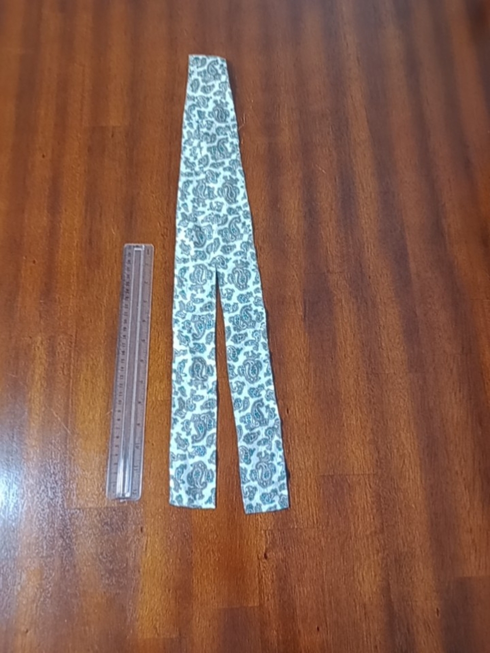 White Paisley Skinny Scarf Wrap